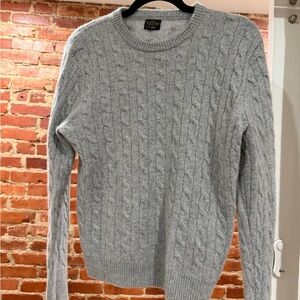 J Crew cashmere cable-knit sweater, grey - Men (Men’s XS)
